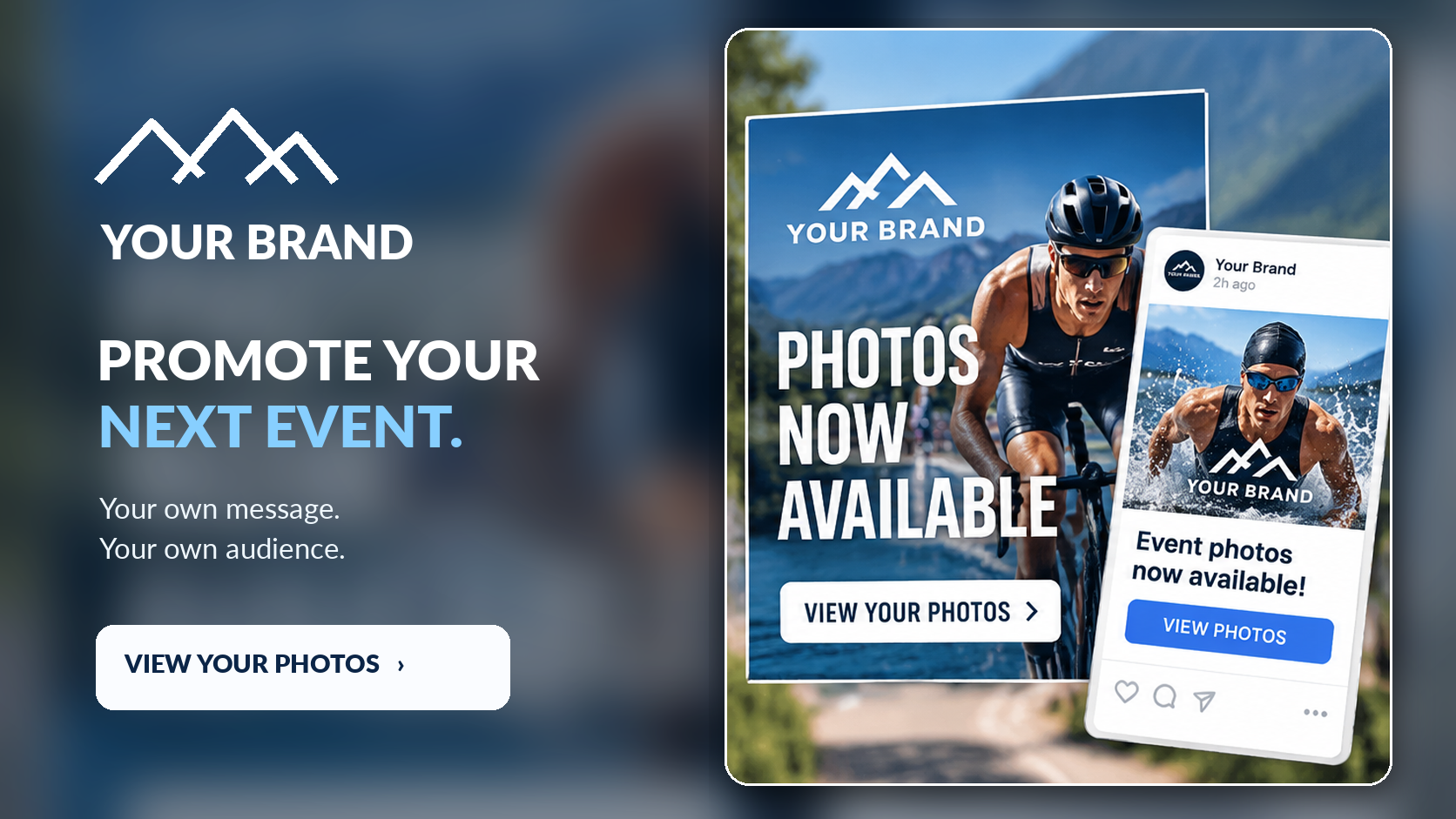Your own promotional banner and social post for your next event